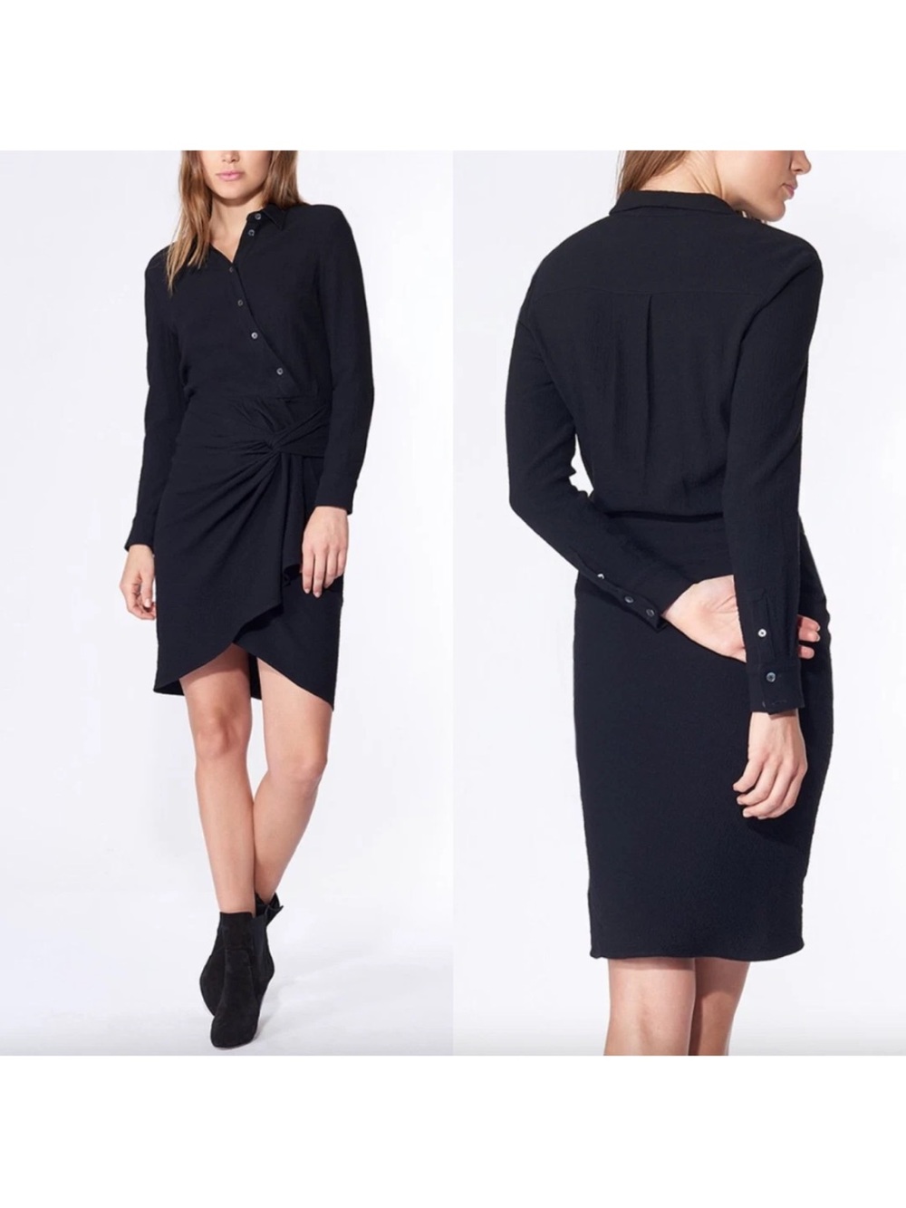 Veronica Beard wrap mini Wren Twist Front Shirt Dress